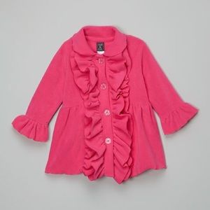 Mack & Co. Hot Pink Double Ruffle Coat 24M